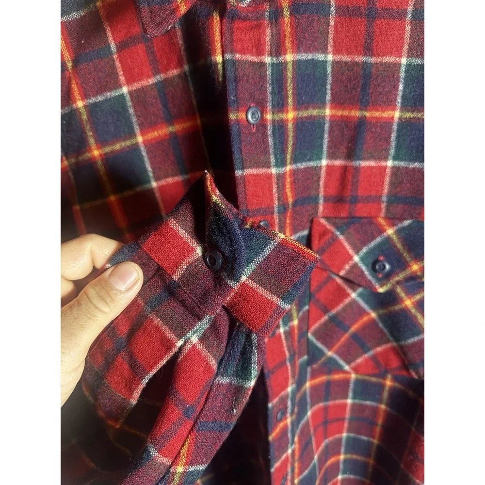 Vtg Pendleton Wool Flannel Board Shirt Medium Made In USA Outdoors Man